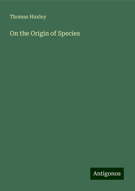 On the Origin of Species