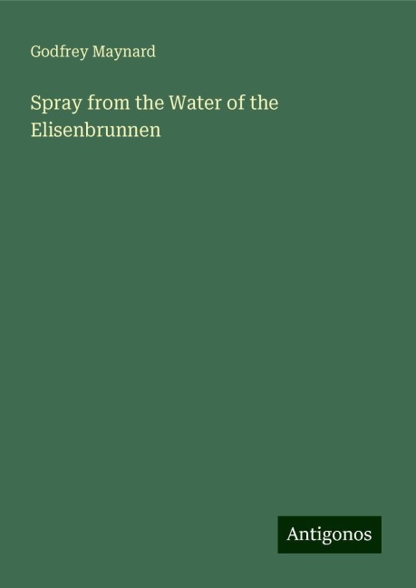 Spray from the Water of the Elisenbrunnen