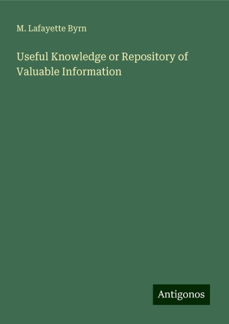 Useful Knowledge or Repository of Valuable Information
