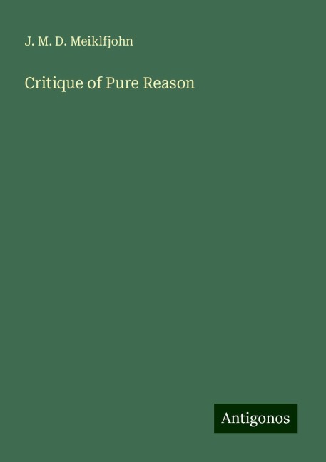 Critique of Pure Reason