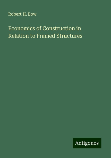 Economics of Construction in Relation to Framed Structures