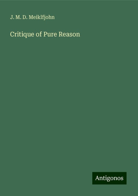 Critique of Pure Reason