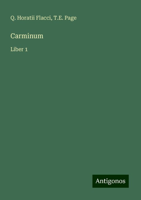 Carminum: Liber 1
