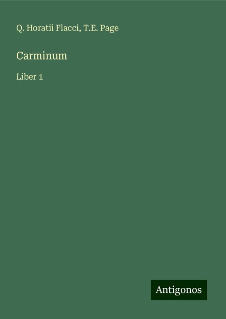 Carminum: Liber 1