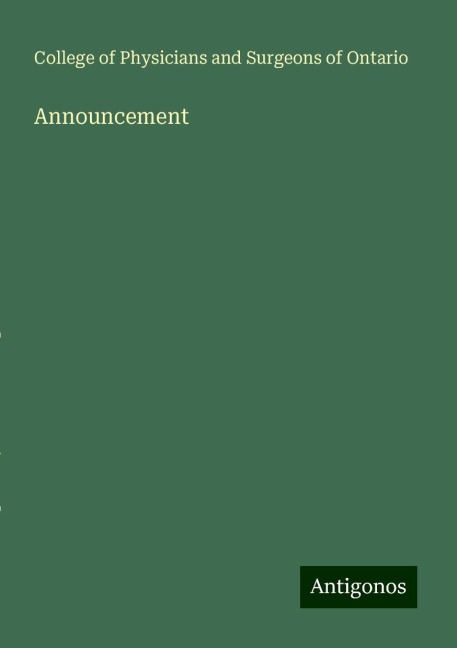 Announcement