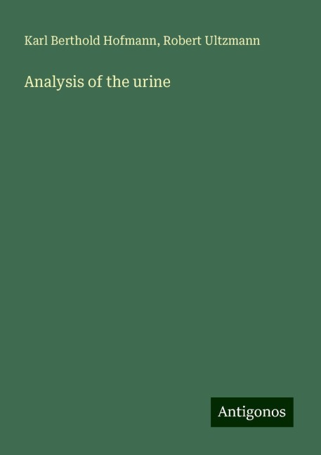 Analysis of the urine
