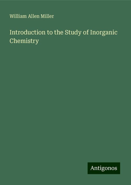 Introduction to the Study of Inorganic Chemistry