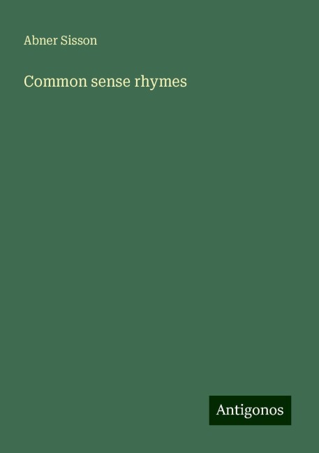 Common sense rhymes