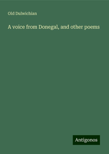 A voice from Donegal, and other poems