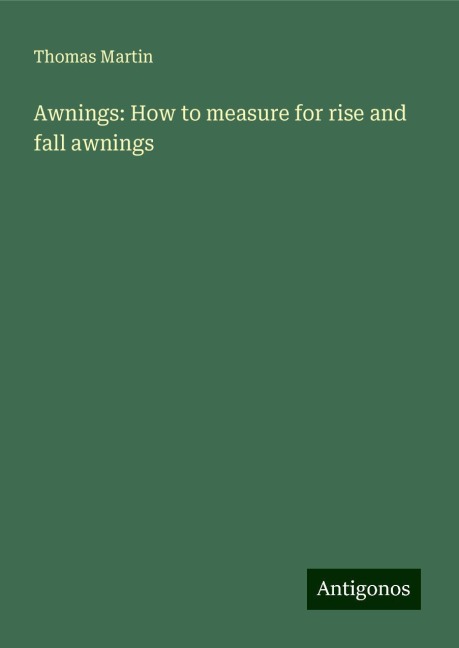 Awnings: How to measure for rise and fall awnings