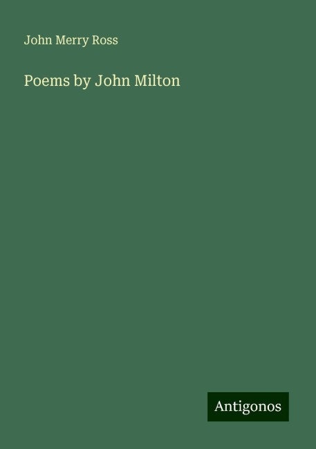 Poems by John Milton