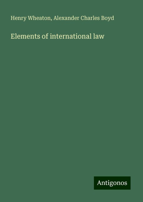 Elements of international law