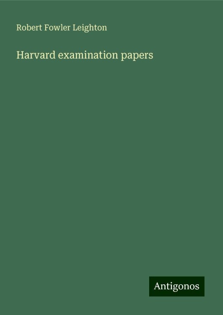 Harvard examination papers