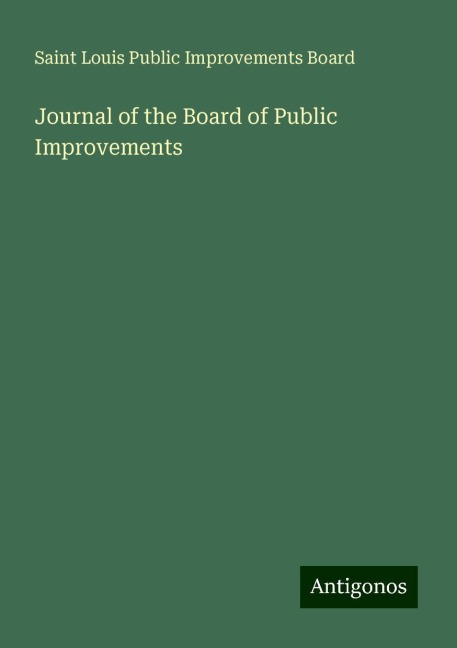 Journal of the Board of Public Improvements