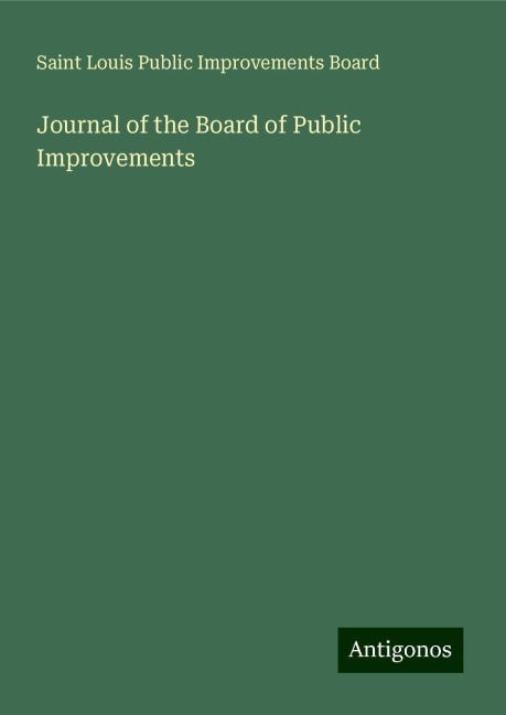 Journal of the Board of Public Improvements