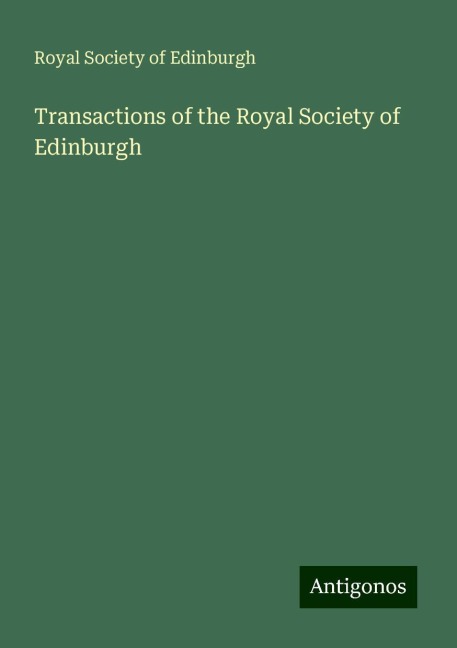 Transactions of the Royal Society of Edinburgh