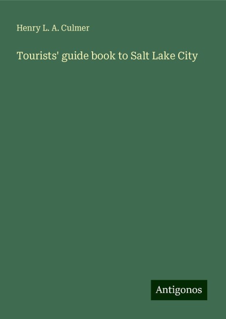 Tourists guide book to Salt Lake City