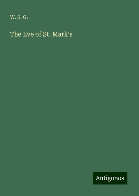 The Eve of St. Marks