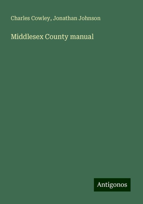 Middlesex County manual