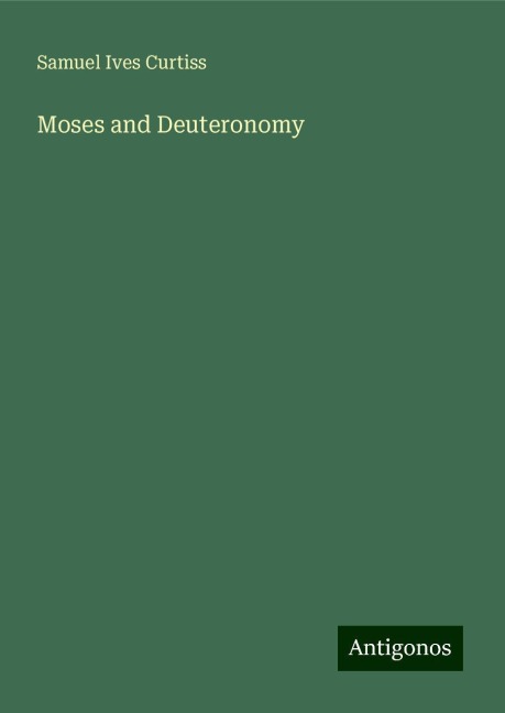 Moses and Deuteronomy