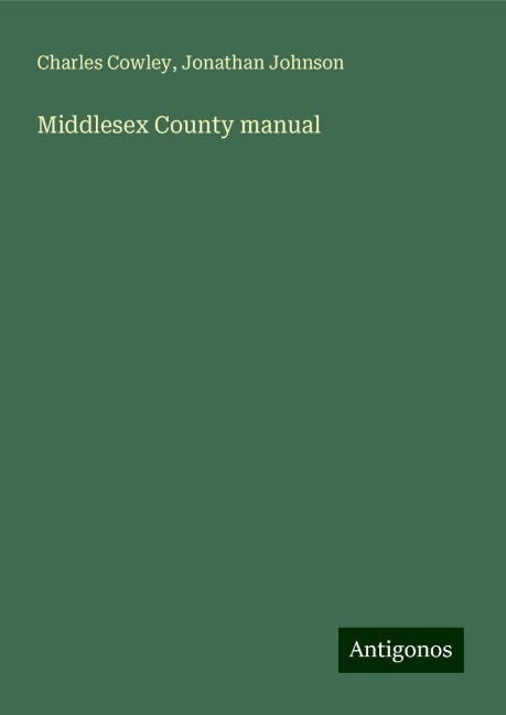 Middlesex County manual