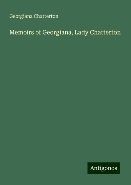 Memoirs of Georgiana, Lady Chatterton