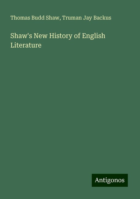 Shaws New History of English Literature