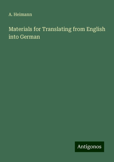 Materials for Translating from English into German
