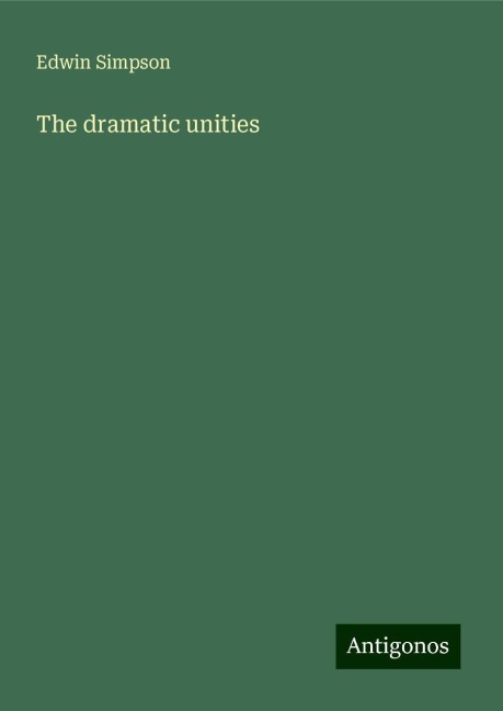 The dramatic unities