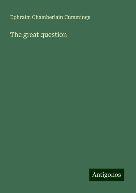 The great question