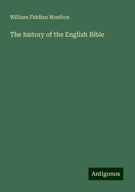 The history of the English Bible