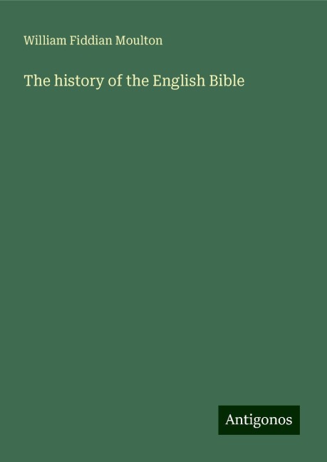 The history of the English Bible