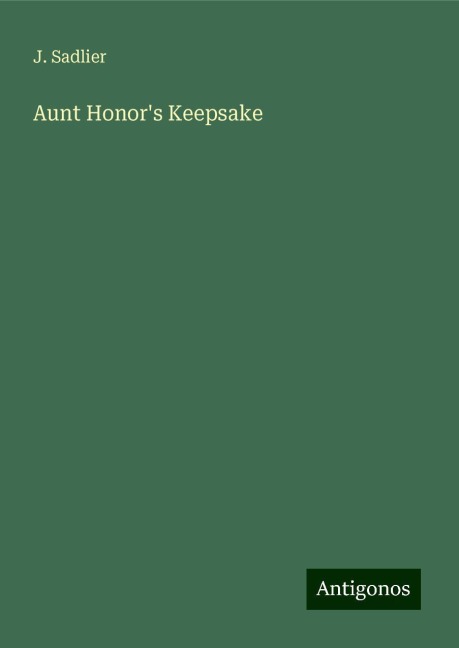 Aunt Honors Keepsake