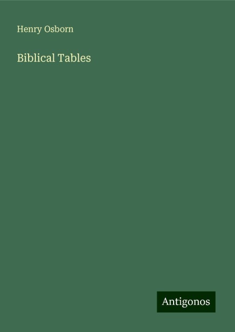 Biblical Tables
