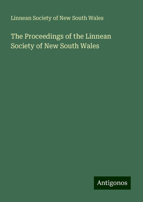 The Proceedings of the Linnean Society of New South Wales