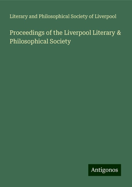 Proceedings of the Liverpool Literary & Philosophical Society