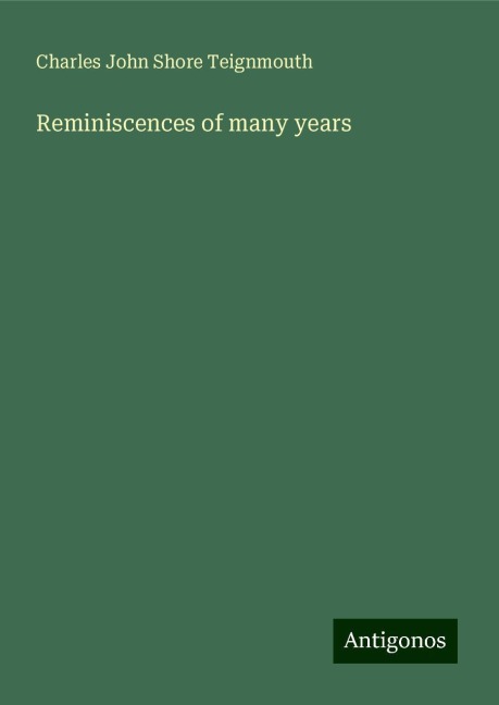 Reminiscences of many years