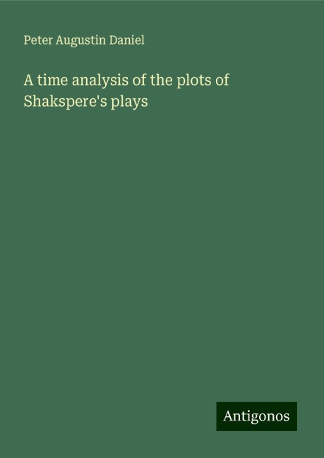 A time analysis of the plots of Shaksperes plays