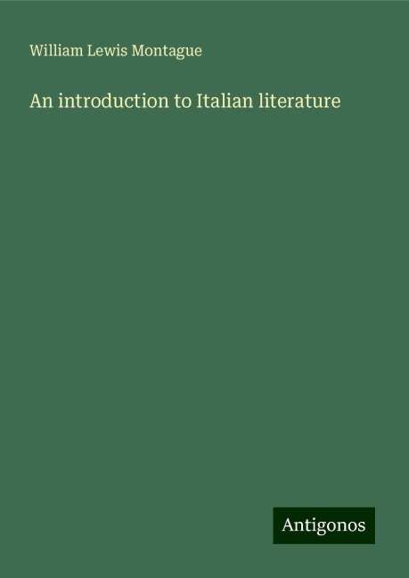 An introduction to Italian literature