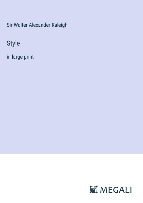 Style: in large print
