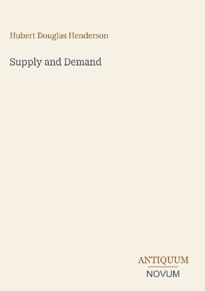 Supply and Demand