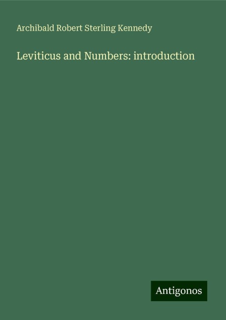 Leviticus and Numbers: introduction