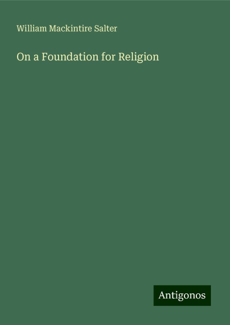 On a Foundation for Religion