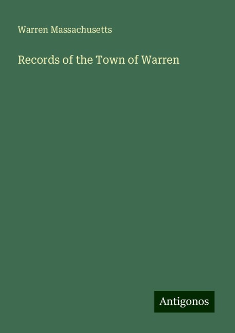Records of the Town of Warren