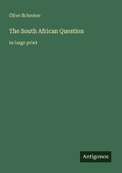 The South African Question: in large print