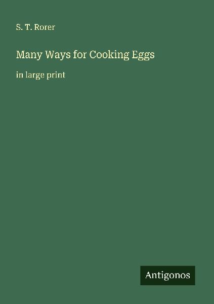 Many Ways for Cooking Eggs: in large print