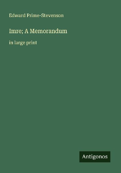 Imre; A Memorandum: in large print