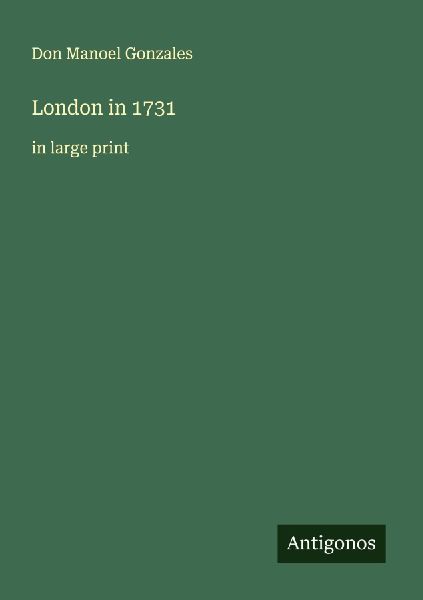 London in 1731: in large print