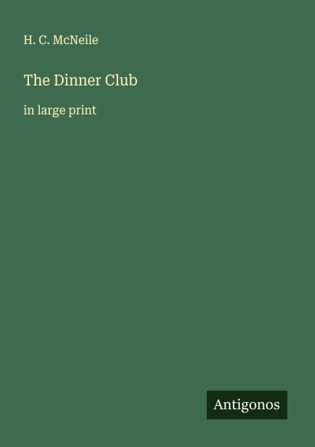 The Dinner Club: in large print