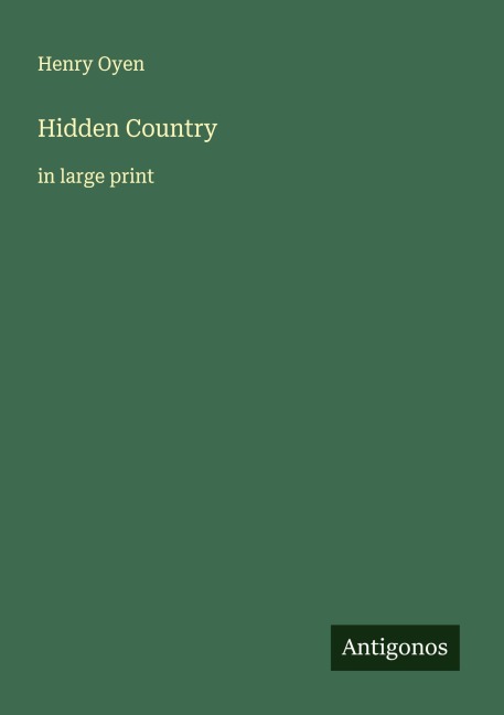 Hidden Country: in large print